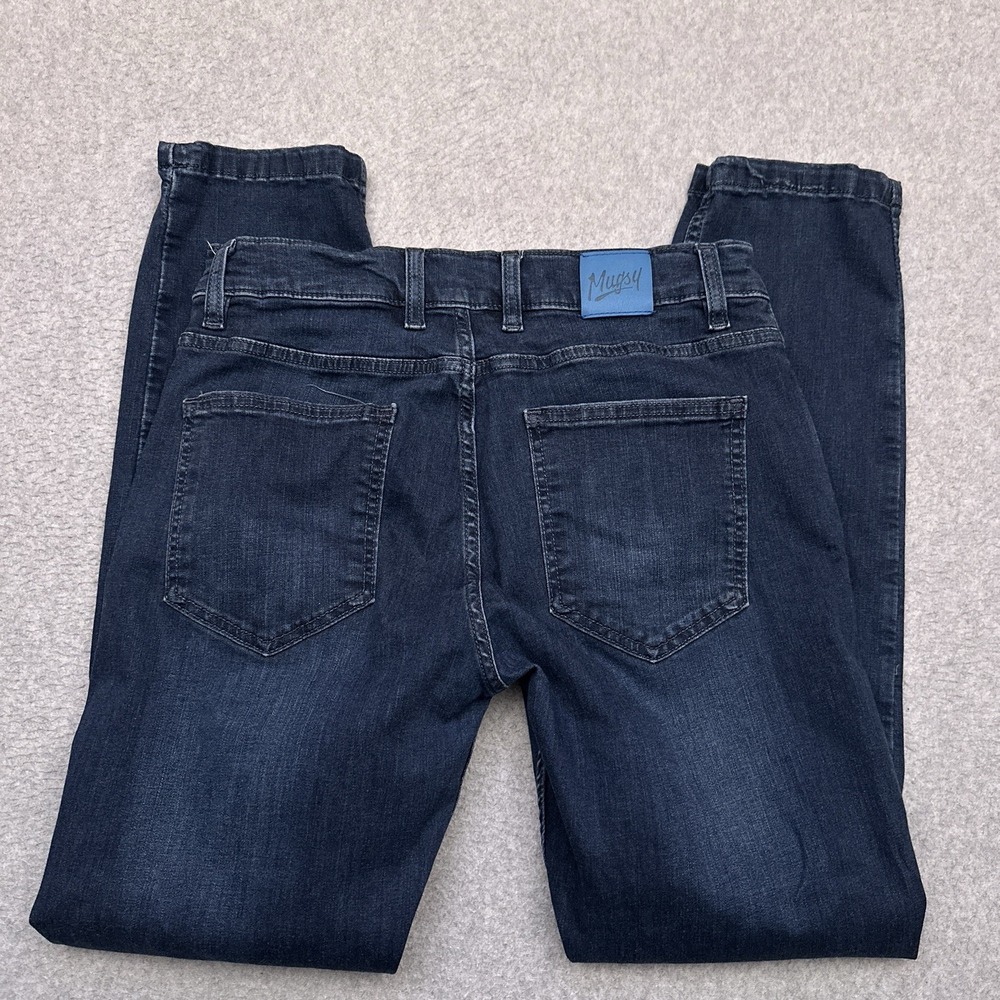 Mugsy Jeans Mens 30x29 Fultons Classic Straight Leg‎ Dark Wash Stretch Preppy - Picture 8 of 9